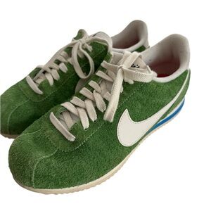 Nike Green and White Cortez Sneakers Size 8